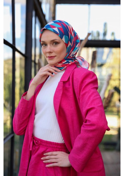 Triano Desen Soft Eşarp Kiraz Kırmızı 1171-06