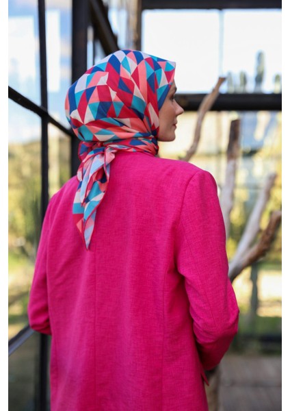 Triano Desen Soft Eşarp Kiraz Kırmızı 1171-06