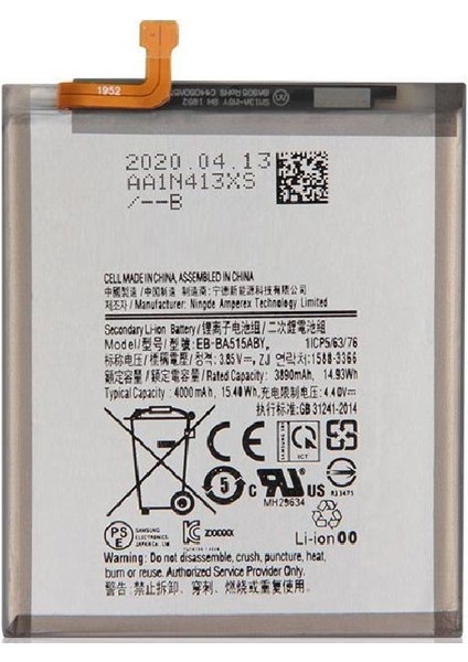 Samsung Galaxy A51 A515F ile Uyumlu Ithal Pil