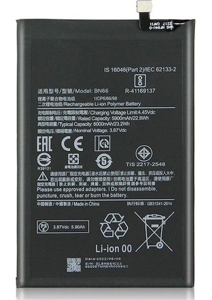 Xiaomi Poco C40 BN66 ile Uyumlu Ithal Pil