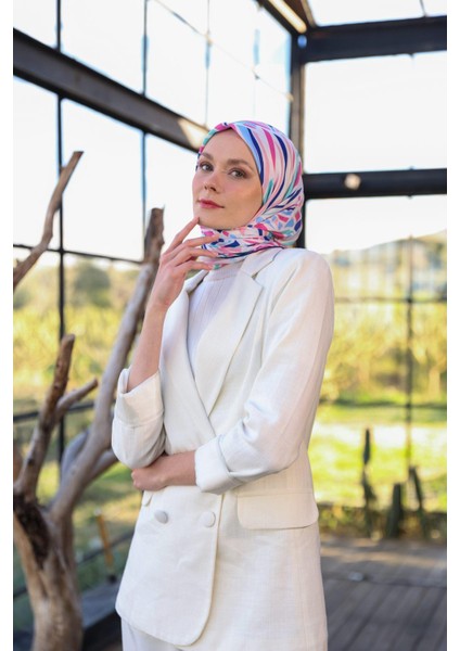 Poncy Desen Soft Eşarp Pembe 1169-06