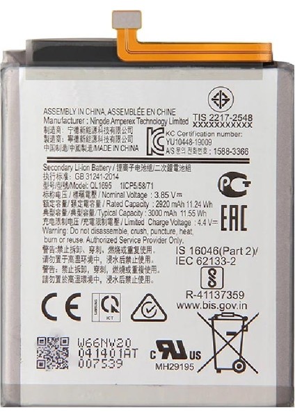 Samsung Galaxy A01 A015F ile Uyumlu Pil