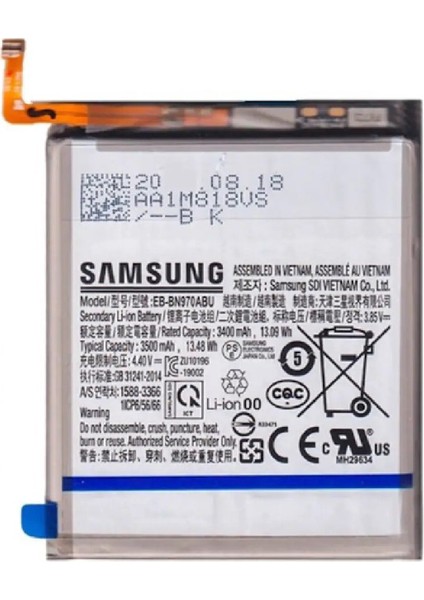 Tekno Prime Samsung Galaxy Note 10 Lite N770F ile Uyumlu Ithal Pil