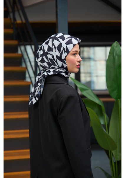 Harmony Collection Soft Eşarp Siyah Beyaz 1181-06