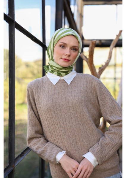 Amanda Desen Soft Eşarp Koyu Yeşil 1170-03