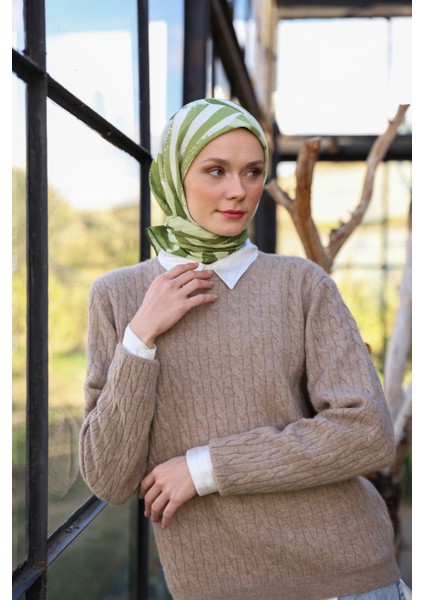 Amanda Desen Soft Eşarp Koyu Yeşil 1170-03