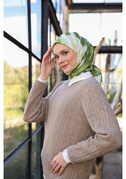 Amanda Desen Soft Eşarp Koyu Yeşil 1170-03