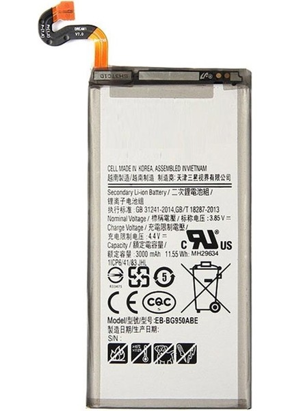 Samsung Galaxy S8 G950F ile Uyumlu Ithal Pil
