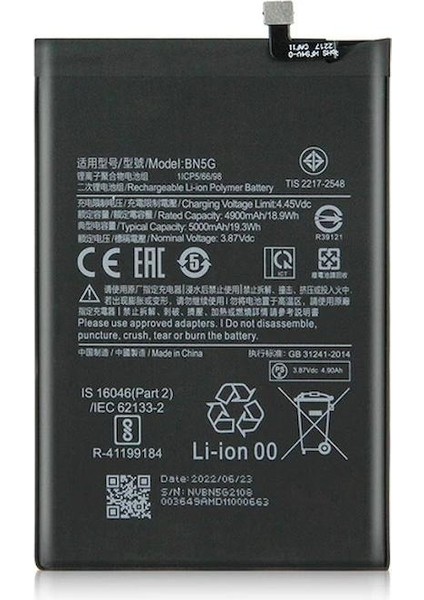 Xiaomi Redmi 10A BN5G ile Uyumlu Ithal Pil