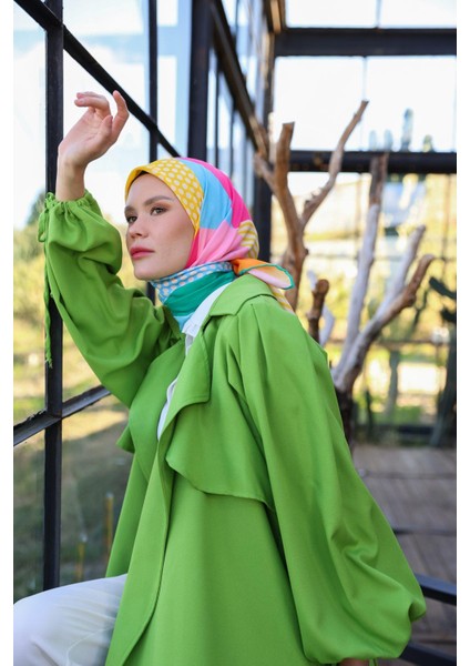 Boheme Collection Soft Eşarp Sarı Pembe 1173-09