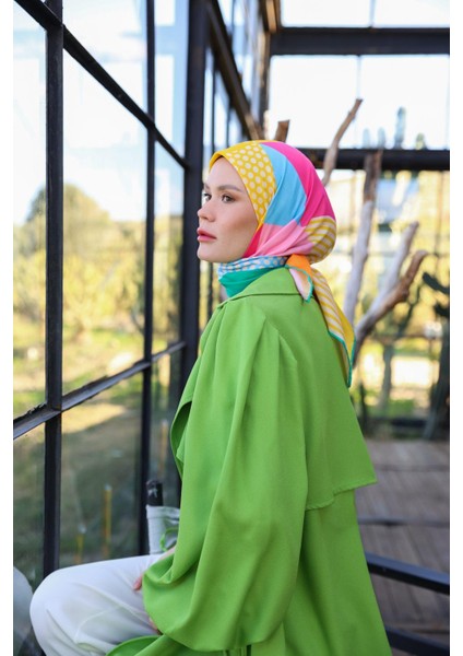 Boheme Collection Soft Eşarp Sarı Pembe 1173-09
