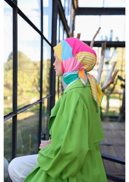 Boheme Collection Soft Eşarp Sarı Pembe 1173-09