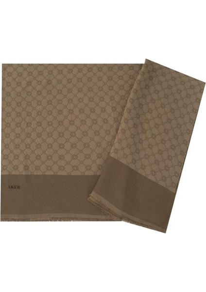 Elegance Monogram Şal - Sütlü Kahve 931