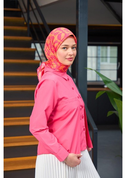 Harmony Collection Soft Eşarp Pembe Hardal 1182-09