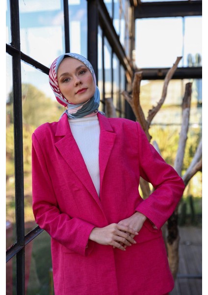 Boheme Collection Soft Eşarp Gri Pembe 1173-13