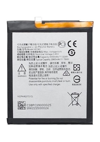 Nokia 5.1 ile Uyumlu Ithal Pil HE336