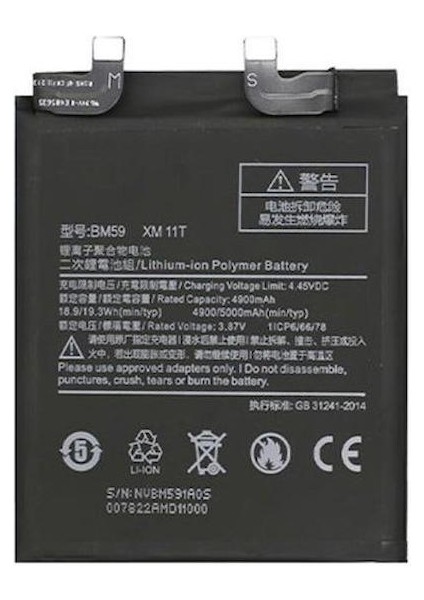 Xiaomi Mi 11T BM4X ile Uyumlu Ithal Pil