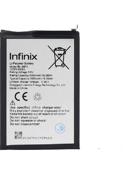 Tekno Prime Infinix Hot 8 4g ile Uyumlu Ithal Pil BL49FX