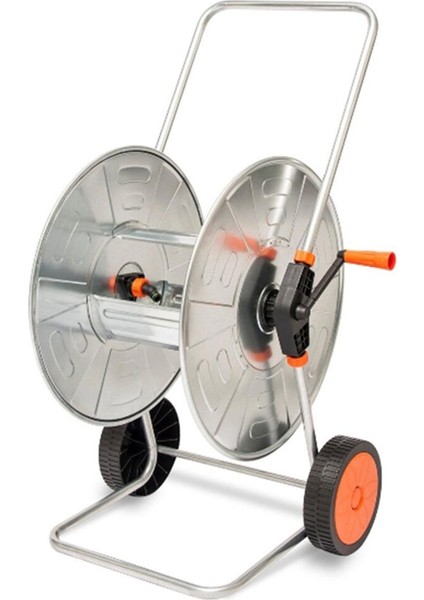 315 Hortum Makarası Tekerli Krom Metal (110 mt-1/2'')