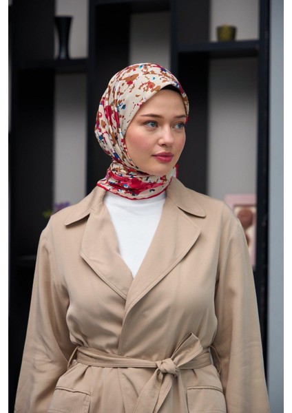 Harmony Collection Soft Eşarp Venedik Kırmızı Bej 1180-06