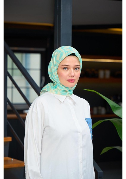 Harmony Collection Soft Eşarp Su Yeşili Şeftali 1182-12