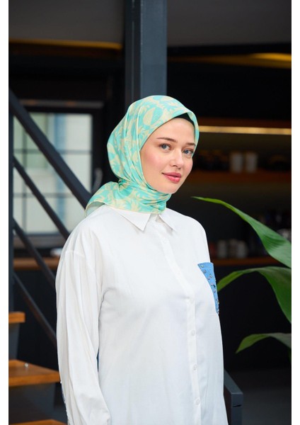 Harmony Collection Soft Eşarp Su Yeşili Şeftali 1182-12