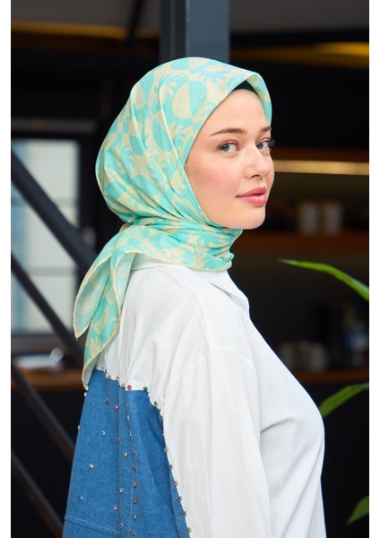 Harmony Collection Soft Eşarp Su Yeşili Şeftali 1182-12