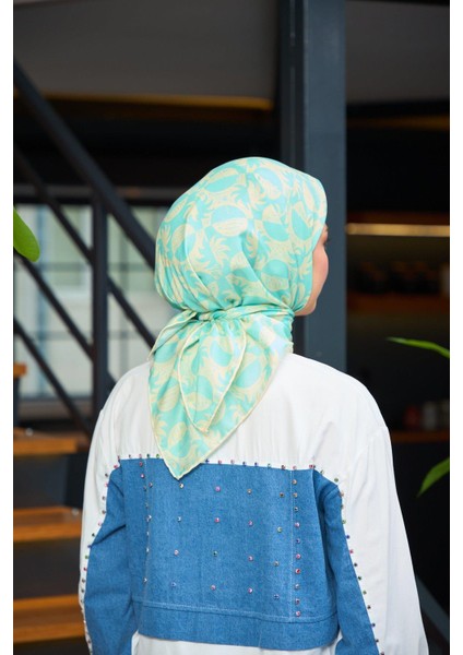 Harmony Collection Soft Eşarp Su Yeşili Şeftali 1182-12