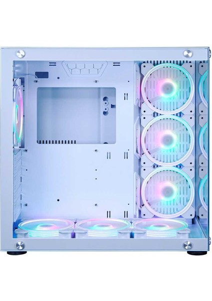 WarFire 7x Argb Fan USB 3.0 Psu Yok ATX Gaming Bilgisayar Kasası Beyaz
