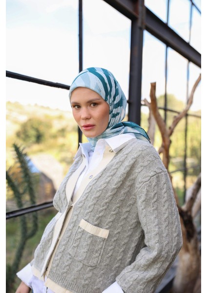 Amanda Desen Soft Eşarp Turkuaz 1170-10