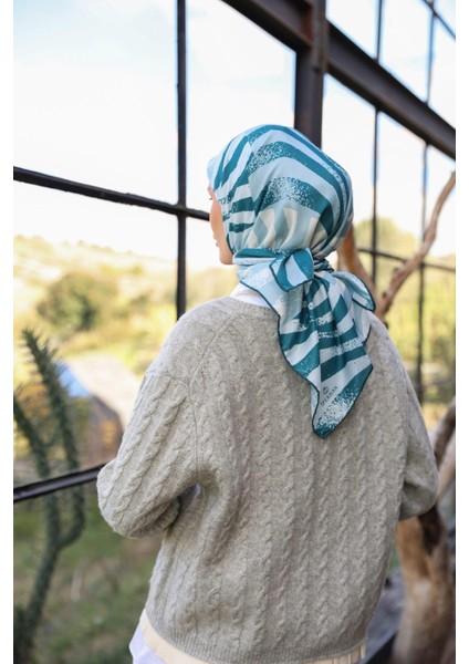 Amanda Desen Soft Eşarp Turkuaz 1170-10