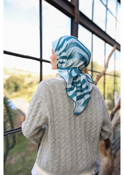 Amanda Desen Soft Eşarp Turkuaz 1170-10