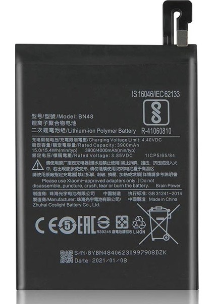 Xiaomi Mi Note 6 Pro BN48 ile Uyumlu Ithal Pil