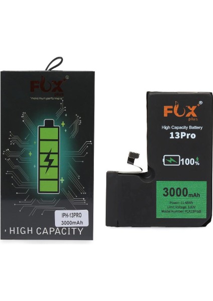 Apple iPhone 13 Pro ile Uyumlugüçlendirilmiş Pil