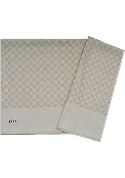 Elegance Monogram Şal - Taş 982