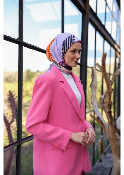 Boheme Collection Soft Eşarp Soft Lila Turuncu 1173-15