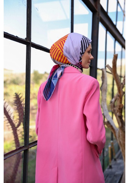Boheme Collection Soft Eşarp Soft Lila Turuncu 1173-15