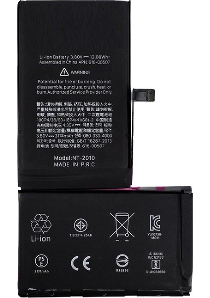 Apple iPhone Xs Max ile Uyumlu Ithal Pil