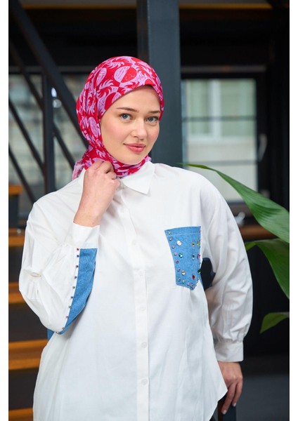 Harmony Collection Soft Eşarp Kırmızı Pembe 1182-10