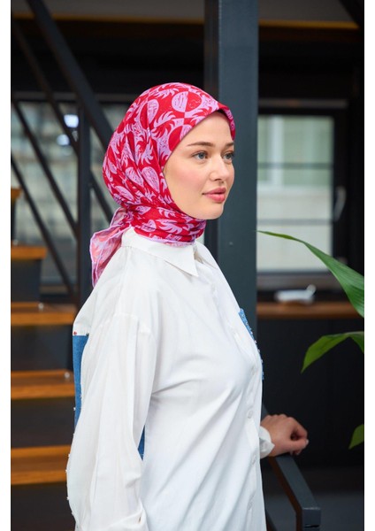 Harmony Collection Soft Eşarp Kırmızı Pembe 1182-10