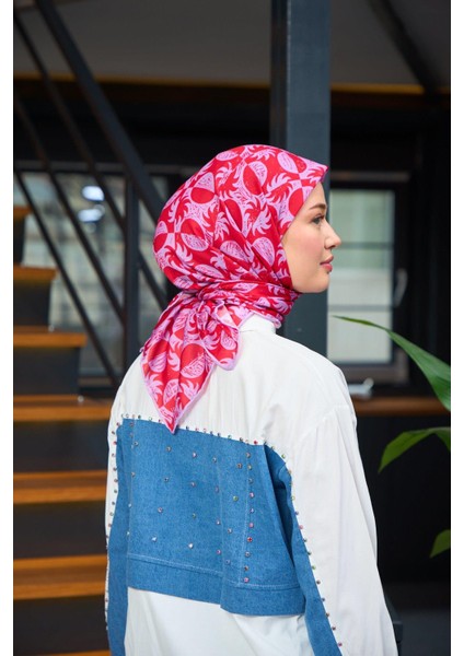 Harmony Collection Soft Eşarp Kırmızı Pembe 1182-10