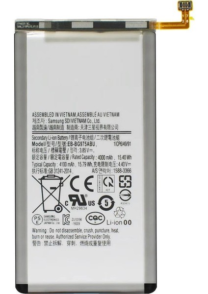 Samsung Galaxy S10 Plus G975F ile Uyumlu Ithal Pil