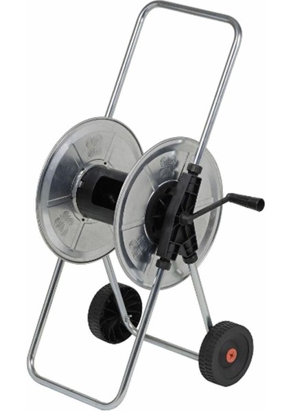 216 Hortum Makarası Tekerli Krom Metal (50 mt-1/2'')