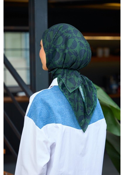 Harmony Collection Soft Eşarp Orman Yeşili Mor 1182-13