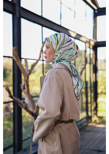 Poncy Desen Soft Eşarp Nane Yeşili 1169-08