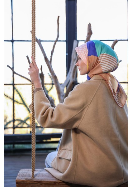 Boheme Collection Soft Eşarp Somon Turkuaz 1173-02 fırsatları