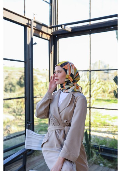 Boheme Collection Soft Eşarp Turuncu Sarı 1174-02