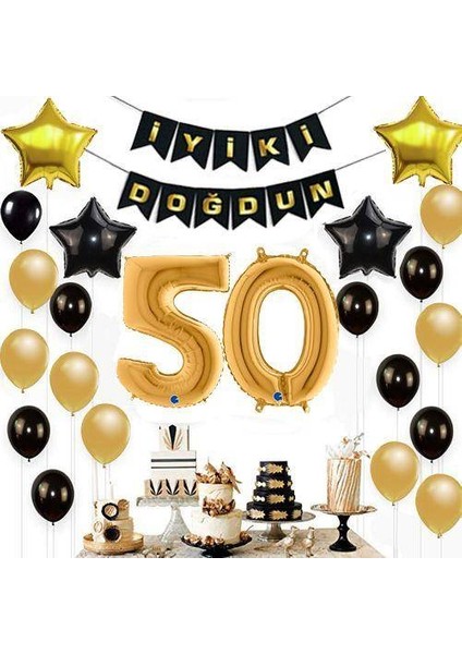 50 Yaş Doğum Günü Süsleri Seti