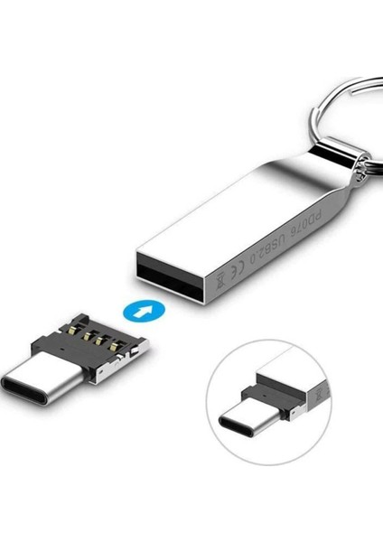 Type C To USB Çevirici Mini Dönüştürücü Otg Adaptör 4497