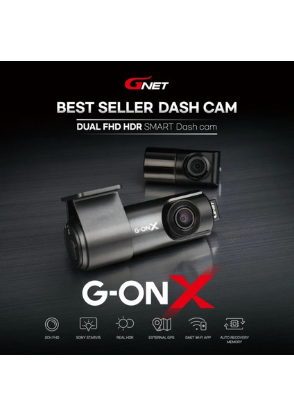 Gnet Gonx 2ch Hdr Fullhd Wi-Fi Araç Kamerası Gnet Gonx 2ch Hdr Fullhd Wi-Fi Araç Kamerası